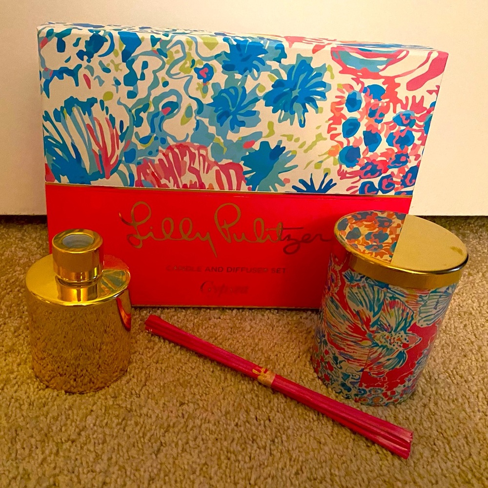 Lilly Pulitzer Candle and Diffuser Set